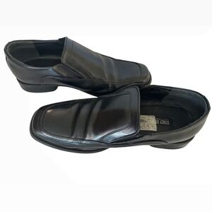 Stacy Adams Slip On Loafers Dress Shoes‎ Square Toe Black Leather Size Men's 10W